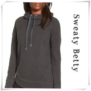 Sweaty Betty Lounge Hoodie In Dark Charcoal Grey
